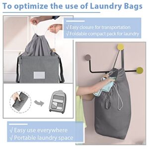 MCleanPin 210L Laundry Hamper Collapsible with 2 Washable Laundry Bags, Dirty Clothes Hamper,Laundry Basket with Handles Foldable Hamper Dorm Laundry Basket for College,Grey