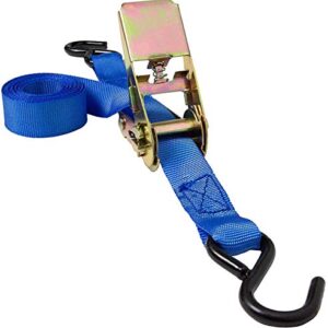 RPS Outdoors TOW-333 Blue 1" x 10' Ratchet Tie Down Straps (900 lb Break Strength), 4-Pack