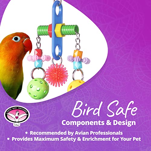 Super Bird Creations SB1087 Tug O' War Bird Toy, Small/Medium Bird Size, 6" x 3" x 1"