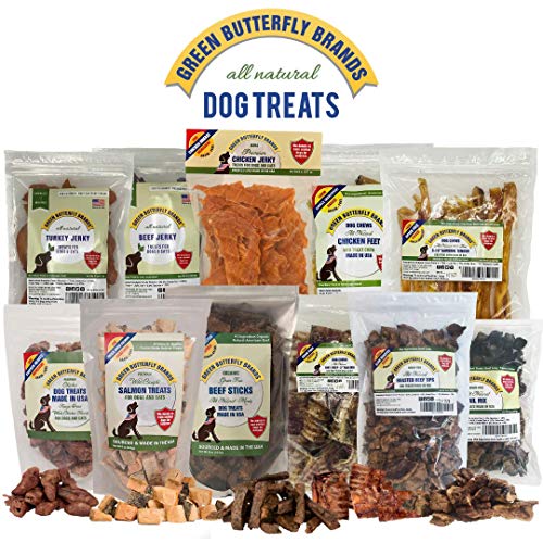 Green Butterfly Brands Beef Dog Treats – Made in USA Only – All Natural, Meaty Beef Tips – Premium Slow Roasted American Beef – Grass Fed, Farm Raised – Crunchy, Grain Free Training Treat, 8 Ounces