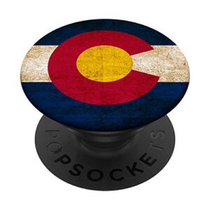 colorado flag vintage rustic popsockets swappable popgrip