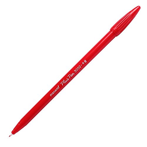 Monami Plus 3000 Office Sign Pen Felt Tip Water Based Ink Color Pen Complete Red,blue,black,green,purple Dozen Box