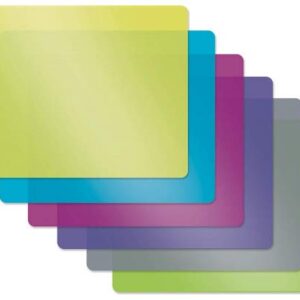 Flexible Plastic Cutting Board Mats, Set of 6, Textured, 6 Vivid, Translucent Colors by Better Kitchen Products