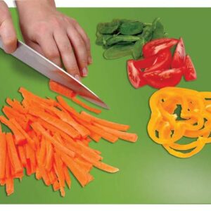 Flexible Plastic Cutting Board Mats, Set of 6, Textured, 6 Vivid, Translucent Colors by Better Kitchen Products