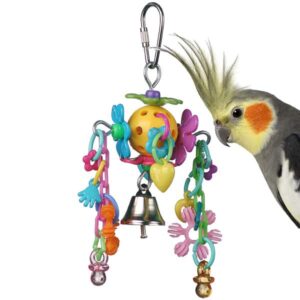 super bird creations sb1088 birdie bouquet bird toy, small/medium bird size, 6" x 3" x 2"