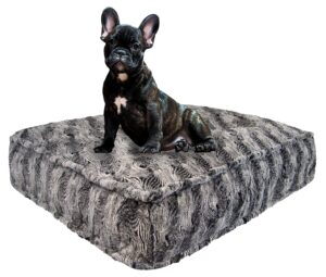 bessie and barnie artic seal luxury extra plush faux fur rectangle pet/dog bed (multiple sizes)