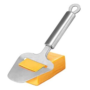 cheese slicer stainless steel, cheese knife heavy duty plane cheese cutter, shaver, server for semi-soft, semi-hard cheese