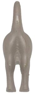 cast iron dog tail shaped wall hook (light grey)