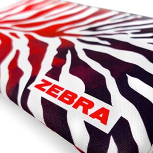 Zebra Z-Grip Smooth - Limited Edition Funky Flame Design - Pack of 10 Black Ink Pens with Matching Pencil Case