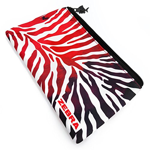 Zebra Z-Grip Smooth - Limited Edition Funky Flame Design - Pack of 10 Black Ink Pens with Matching Pencil Case