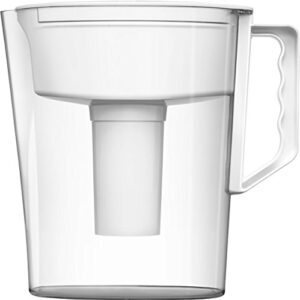 Brita Water Pitcher, Slim, Capacity, Includes One Advanced Filter, White - 5 Cup Size