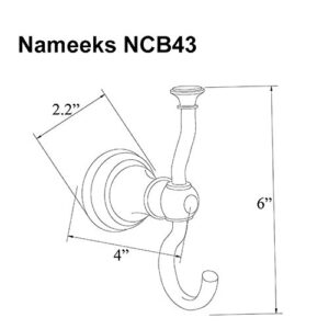 Nameeks NCB43 NCB Bathroom Hook, One Size, Chrome