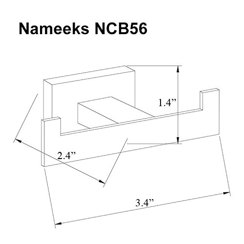 Nameeks NCB56 NCB Bathroom Hook, One Size, Black