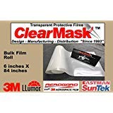 clearmask 6" x 84" fabricated paint protection film roll (8 mil clear urethane film from 3m, eastman llumar suntek or equal)