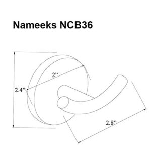 Nameeks NCB36 NCB Bathroom Hook, One Size, Chrome