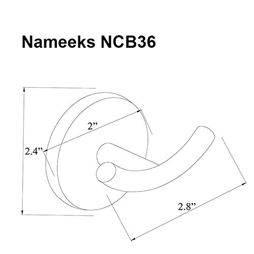 Nameeks NCB36 NCB Bathroom Hook, One Size, Chrome