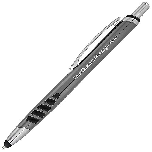 Custom Laser-Engraved Metal Ballpoint Pens With Stylus. Available in 5 Colors - Free Personalization