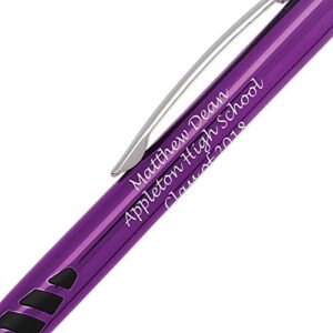 Custom Laser-Engraved Metal Ballpoint Pens With Stylus. Available in 5 Colors - Free Personalization