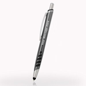 Custom Laser-Engraved Metal Ballpoint Pens With Stylus. Available in 5 Colors - Free Personalization