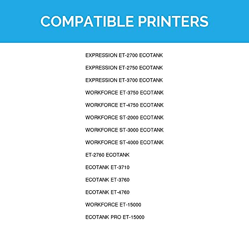LD Products Compatible Ink Bottle Replacement for Epson 502 (5 Set - Black, Cyan, Magenta, Yellow) Compatible with Epson ET Series, Epson Expression and Epson Workforce