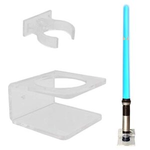 yyst clear light saber wall mount wall rack wall holder - hardware included.