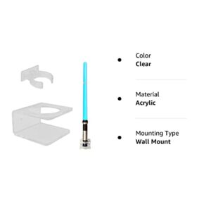 YYST Clear Light saber Wall Mount Wall Rack Wall Holder - Hardware Included.