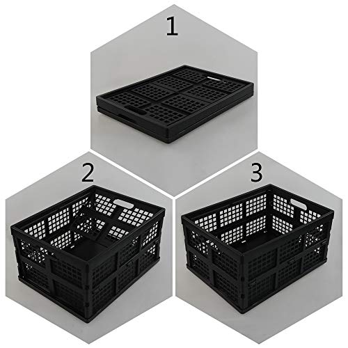 Utiao 34 Quart Collapsible Storage Bins, Folding Crate, Milk Crate, 3 Packs