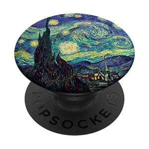 starry night pop socket - van gogh art gift popsockets popgrip: swappable grip for phones & tablets
