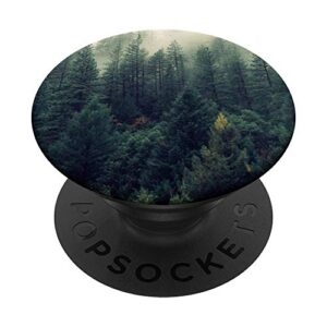 green pine tree forest in the big mountain - nature and life popsockets swappable popgrip
