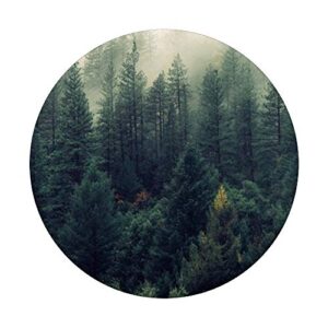 Green Pine Tree Forest In The Big Mountain - Nature And Life PopSockets Swappable PopGrip