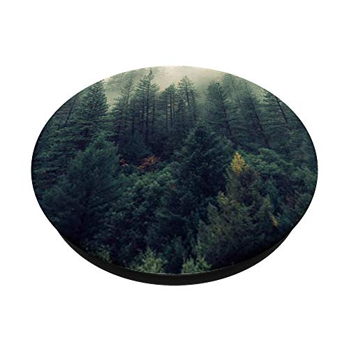 Green Pine Tree Forest In The Big Mountain - Nature And Life PopSockets Swappable PopGrip