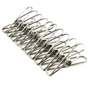 clothes pins 40 pack stainless steel clothesline clips 2.2" clothespins outdoor indoor laundry drying piece clothesline pins for home and office fastener