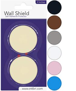 silicone wall protectors from door knobs ivory - self adhesive round plate - door bumper pads ivory - rubber door handle bumper guard for door knob, kitchen, office (2inch, beige/ivory)