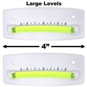 2-Pack Bubble Graduated Scale Levels Trailer Leveler Large (White)