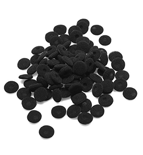 Shapenty Black Soft Foam Earbuds Cushions Earphone Headphone Cap Protector Sponge Ear Pads Cover Replacement, 100PCS