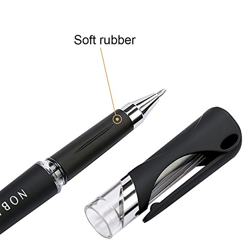 MyLifeUNIT Black Ink Gel Pens, 1.0 mm Bold Point Pens, 12 Pack
