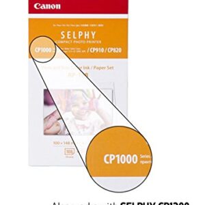 Canon RP-108 High Capacity Color Ink Cassette and 324 Sheets 4 x 6 Paper Glossy For SELPHY CP1300, CP1200, CP910, CP820 Wireless Compact Photo Printer (3-Pack)