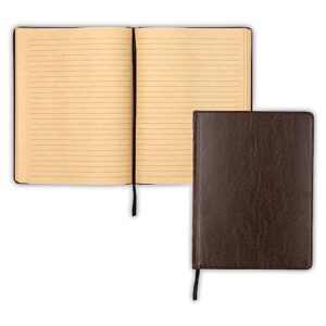 samsill vintage hardcover notebook, 200 lined notebook pages, brown, 7.5 x 10 inch