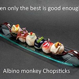 Albino Monkey 200 Round Separated Disposable Chopsticks | Best for Sushi | Bamboo Wooden Chinese Chop sticks - Bamboo Chopstick Bulk - Disposable Utensils Premium Quality - (100 Pairs)