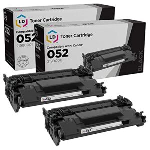 ld products compatible toner cartridge replacement for canon 052 2199c001 (black, 2-pack) for use with imageclass lbp214dw, lbp215dw, mf424dw, mf426dw and mf429dw