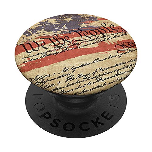 We The People Constitution USA Flag 2nd Amendment PopSockets PopGrip: Swappable Grip for Phones & Tablets