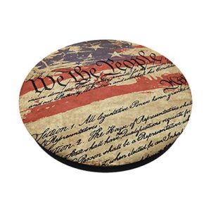 We The People Constitution USA Flag 2nd Amendment PopSockets PopGrip: Swappable Grip for Phones & Tablets