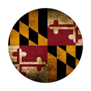 Vintage Maryland State Flag Distressed Rustic Design PopSockets Swappable PopGrip