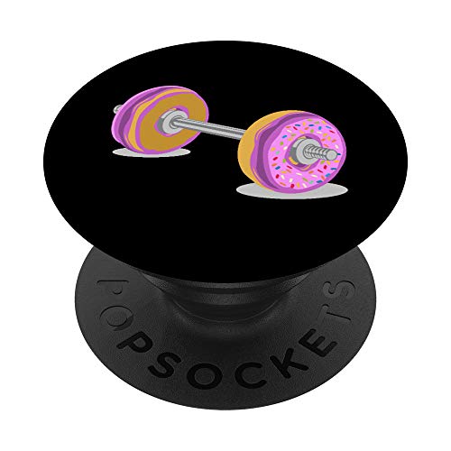 Funtastic Style Donut Donut Barbell PopSockets PopGrip: Swappable Grip for Phones & Tablets