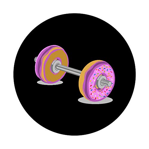 Funtastic Style Donut Donut Barbell PopSockets PopGrip: Swappable Grip for Phones & Tablets