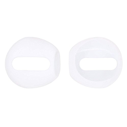 4 Pair Ear Tips Silicone Cover Compatible with AirPods, 2X Super Thin Eartips [Fit in Case] & 2X Anti-Drop Sports Ear Hook Gel [Protective & Great Noise-Isolation], White Black