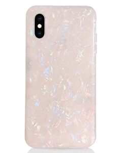 j.west iphone x case, opal iphone x case luxury sparkle bling crystal clear soft tpu silicone back cover for girls women for apple 5.8" iphone xs (colorful)