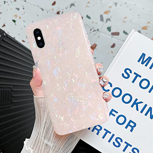 J.west iPhone X Case, Opal iPhone X Case Luxury Sparkle Bling Crystal Clear Soft TPU Silicone Back Cover for Girls Women for Apple 5.8" iPhone Xs (Colorful)
