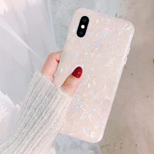 J.west iPhone X Case, Opal iPhone X Case Luxury Sparkle Bling Crystal Clear Soft TPU Silicone Back Cover for Girls Women for Apple 5.8" iPhone Xs (Colorful)