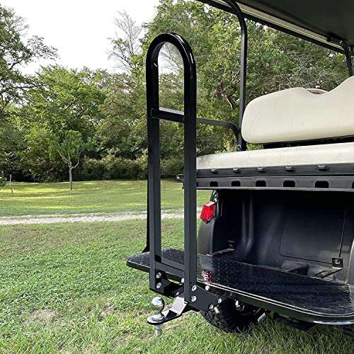 Golf Cart Rear Seat Safety Grab Bar with Trailer Hitch for Club Car EZGO Yamaha